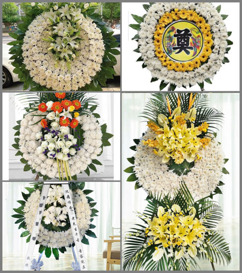 山东青岛即墨市通济街道南龙湾村花圈速递